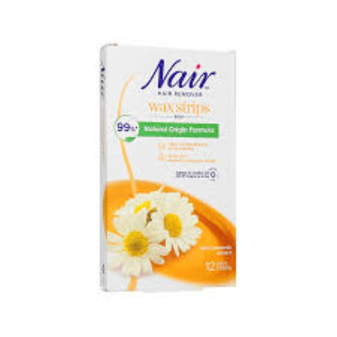 NAIR FACE WAX STRIP H/REMOVER SOOTH CAM 12S